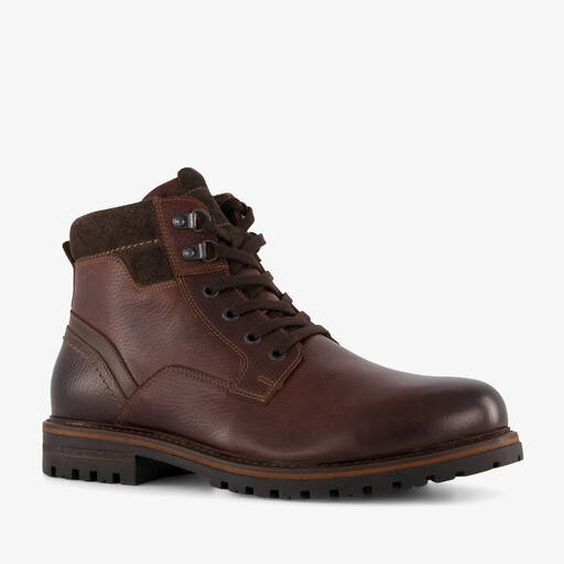 Leren heren veterboots bruin