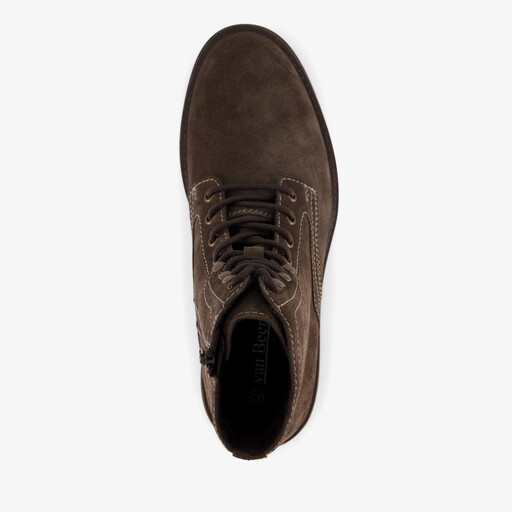 Suède heren veterboots bruin