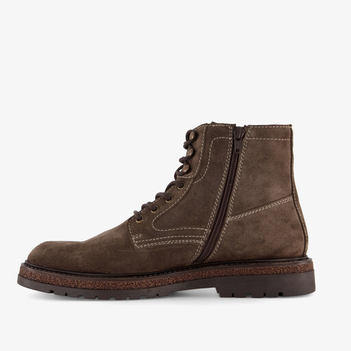 Suède heren veterboots bruin
