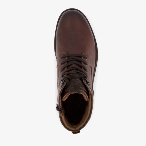 Leren heren veterboots bruin