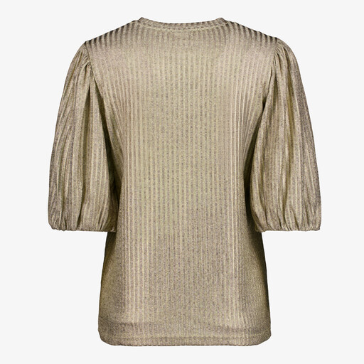Dames plissé top goud