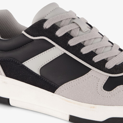 Heren sneakers grijs zwart