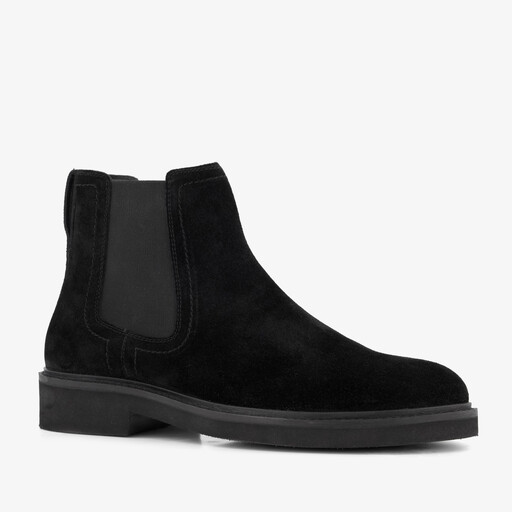 Suède heren Chelsea boots zwart