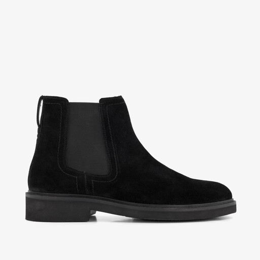 Suède heren Chelsea boots zwart