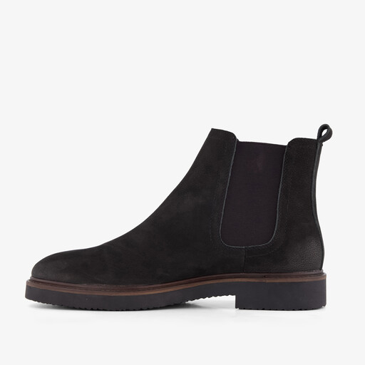 Suède heren Chelsea boots donkerblauw