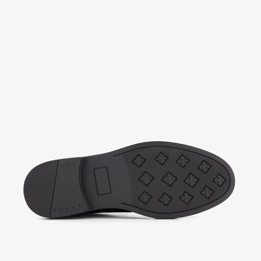 Suède heren veterschoenen zwart