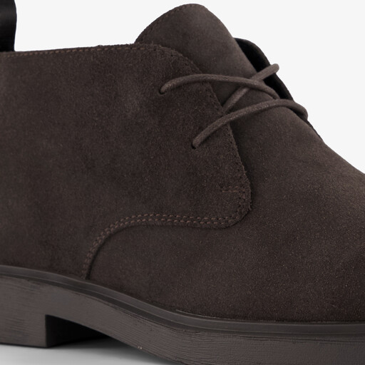 Suède heren veterschoenen donkerbruin