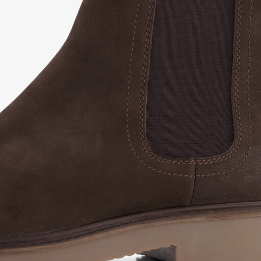 Suède heren Chelsea boots donkerbruin