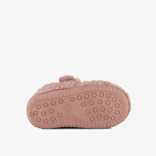 Meisjes teddy pantoffels met kat roze