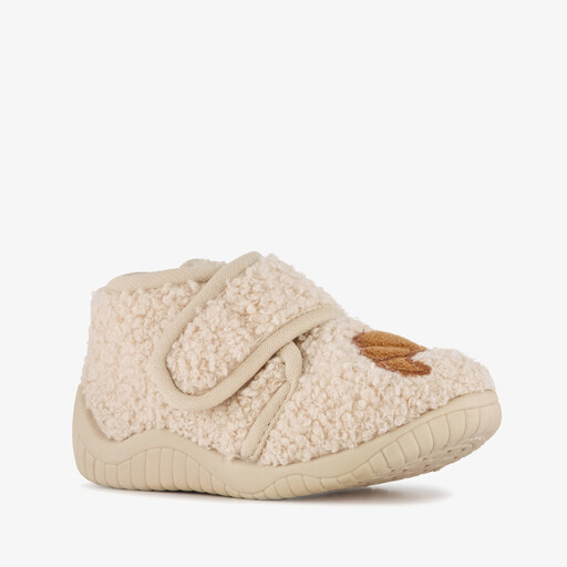 Kinder pantoffels met croissantje beige