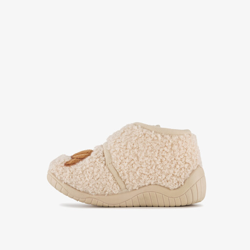 Kinder pantoffels met croissantje beige