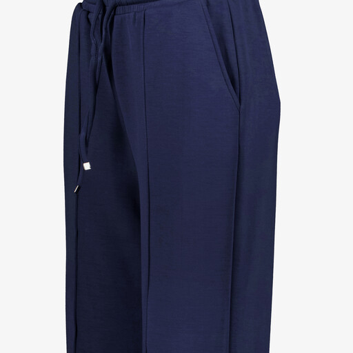 Dames wide leg pantalon donkerblauw