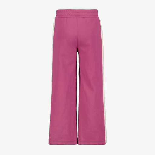 Meisjes joggingbroek met wijde broekspijpen roze