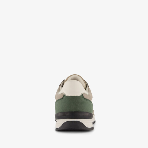 Heren sneakers groen beige