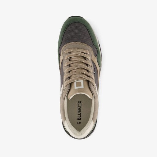 Heren sneakers groen beige
