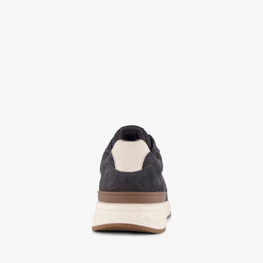 Suede heren sneakers donkerblauw