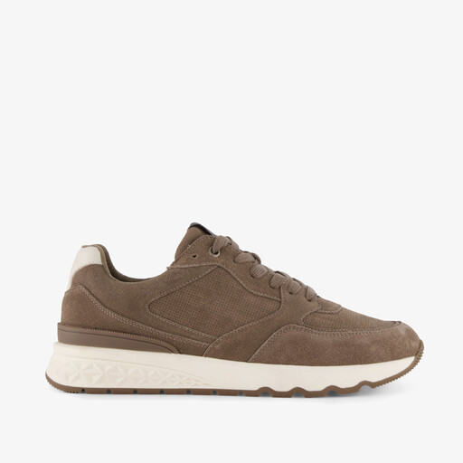 Suede heren sneakers bruin
