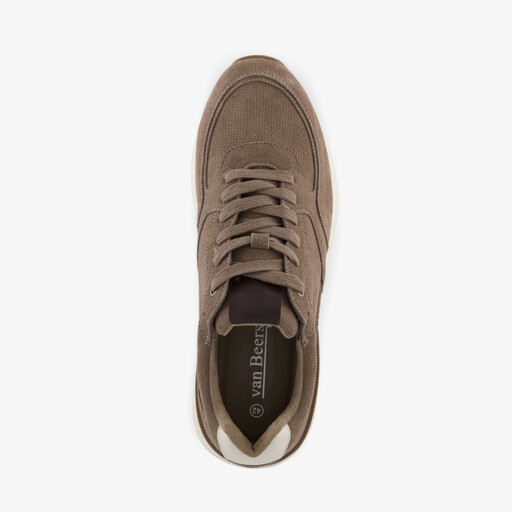 Suede heren sneakers bruin