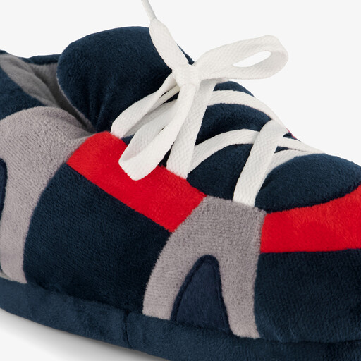 Gevoerde kinder sneaker pantoffels blauw