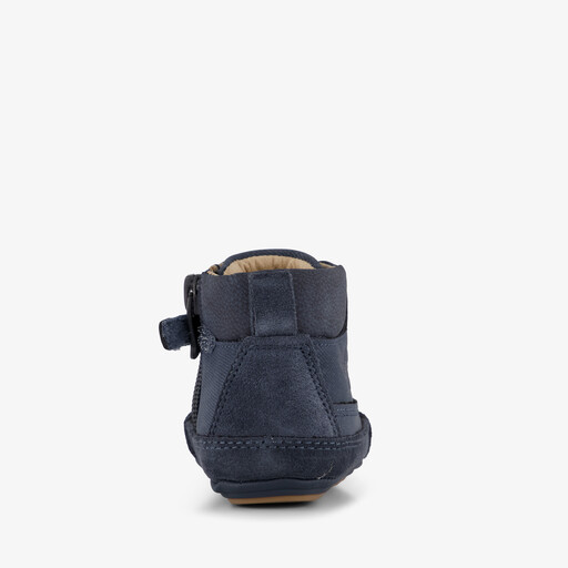 Leren babyschoenen donerkblauw