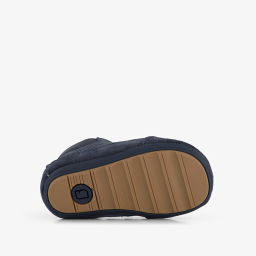 Leren babyschoenen donerkblauw