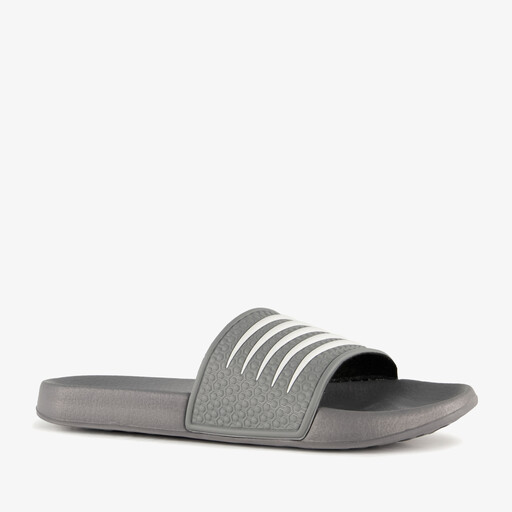 Heren badslippers grijs