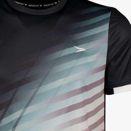 Dry heren voetbal T-shirt met print zwart