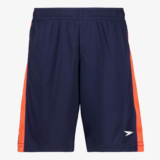 Kinder voetbalshort blauw oranje