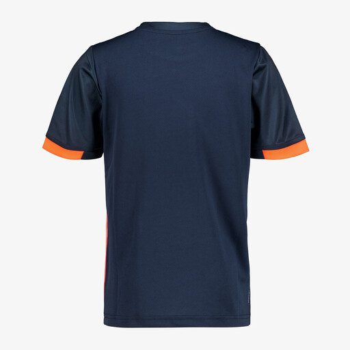 Dry kinder voetbal T-shirt blauw oranje