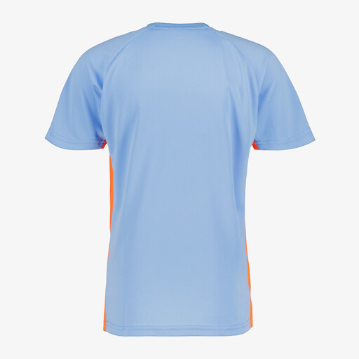 Kinder voetbal T-shirt lichtblauw oranje