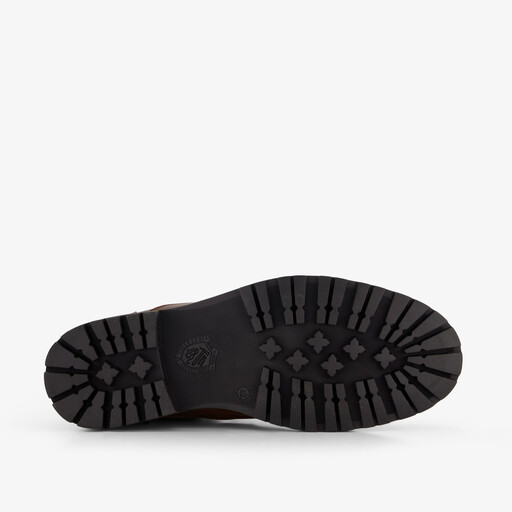 Leren heren veterboots cognac