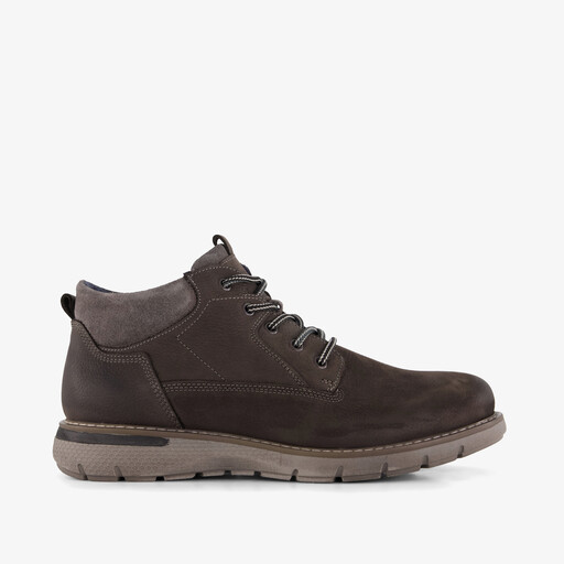 Leren heren veterschoenen grijs