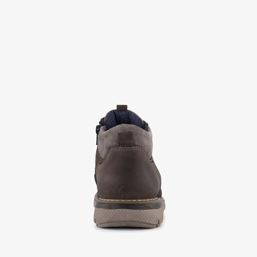 Leren heren veterschoenen grijs