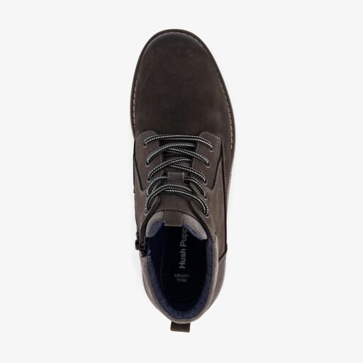 Leren heren veterschoenen grijs