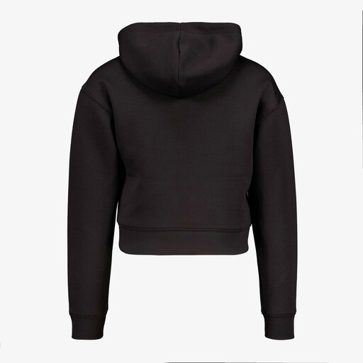 Cropped meisjes sport hoodie zwart