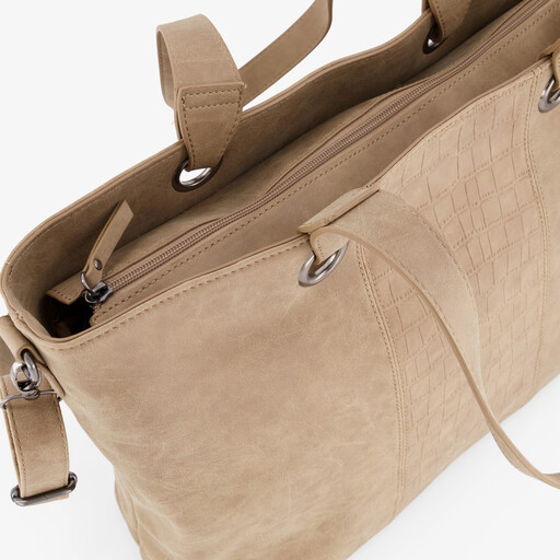 Dames shopper beige