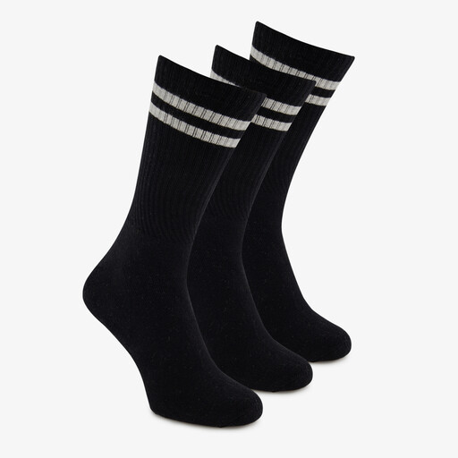 3-pack unisex sportsokken zwart