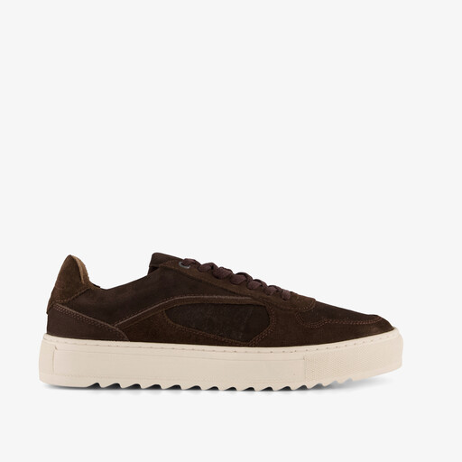 Suede heren sneakers bruin