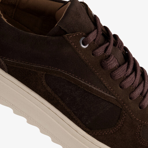 Suede heren sneakers bruin