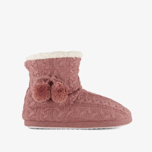 Hoge gevoerde dames pantoffels roze