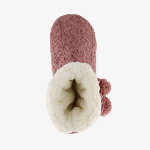 Hoge gevoerde dames pantoffels roze