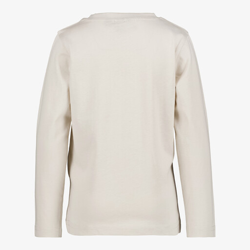 Jongens longsleeve met wolvenkop ecru