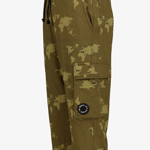Jongens cargo joggingbroek olijfgroen