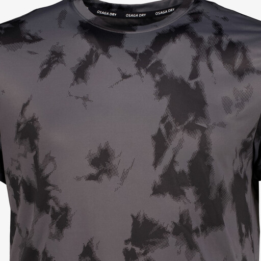 Heren sport T-shirt met print grijs