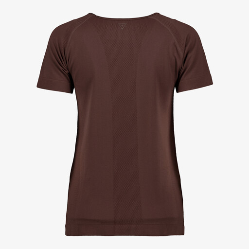 Seamless dames sport T-shirt bruin