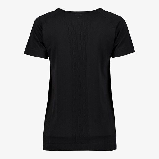 Seamless dames sport T-shirt zwart