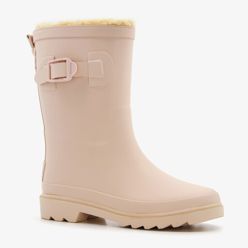 Gevoerde kinder regenlaarzen beige