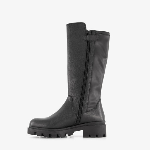 Hoge leren meisjes boots zwart