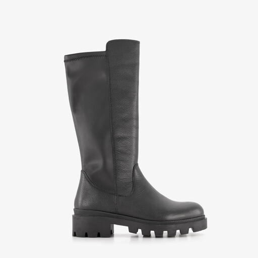 Hoge leren meisjes boots zwart
