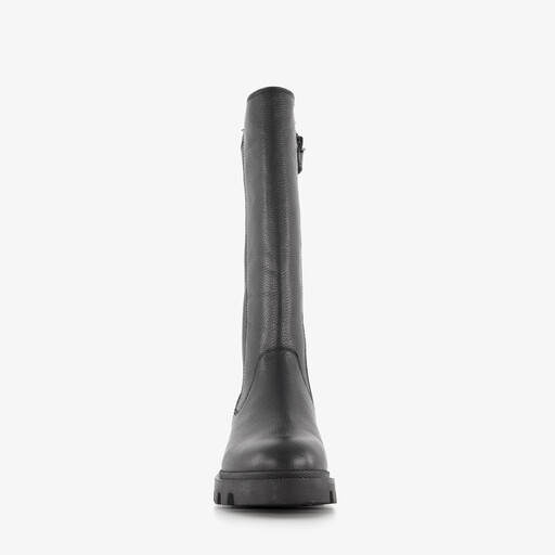 Hoge leren meisjes boots zwart